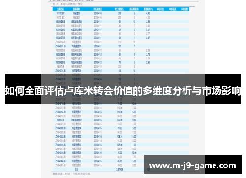 如何全面评估卢库米转会价值的多维度分析与市场影响 如何全面评估卢库米转会价值的多维度分析与市场影响